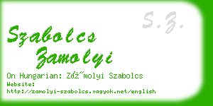 szabolcs zamolyi business card